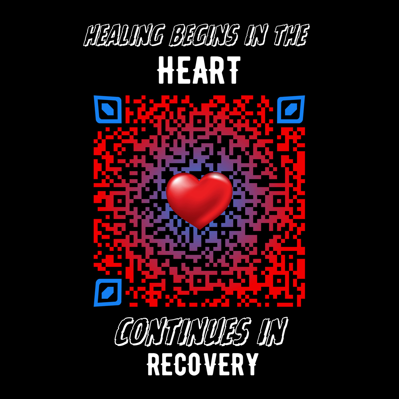 Heartbeat of Recovery Longsleeve Tee - Addiction Awareness