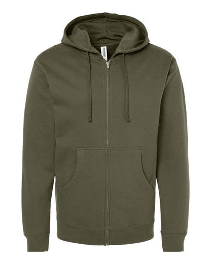 Unisex Midweight Full-Zip Hooded Sweatshirt