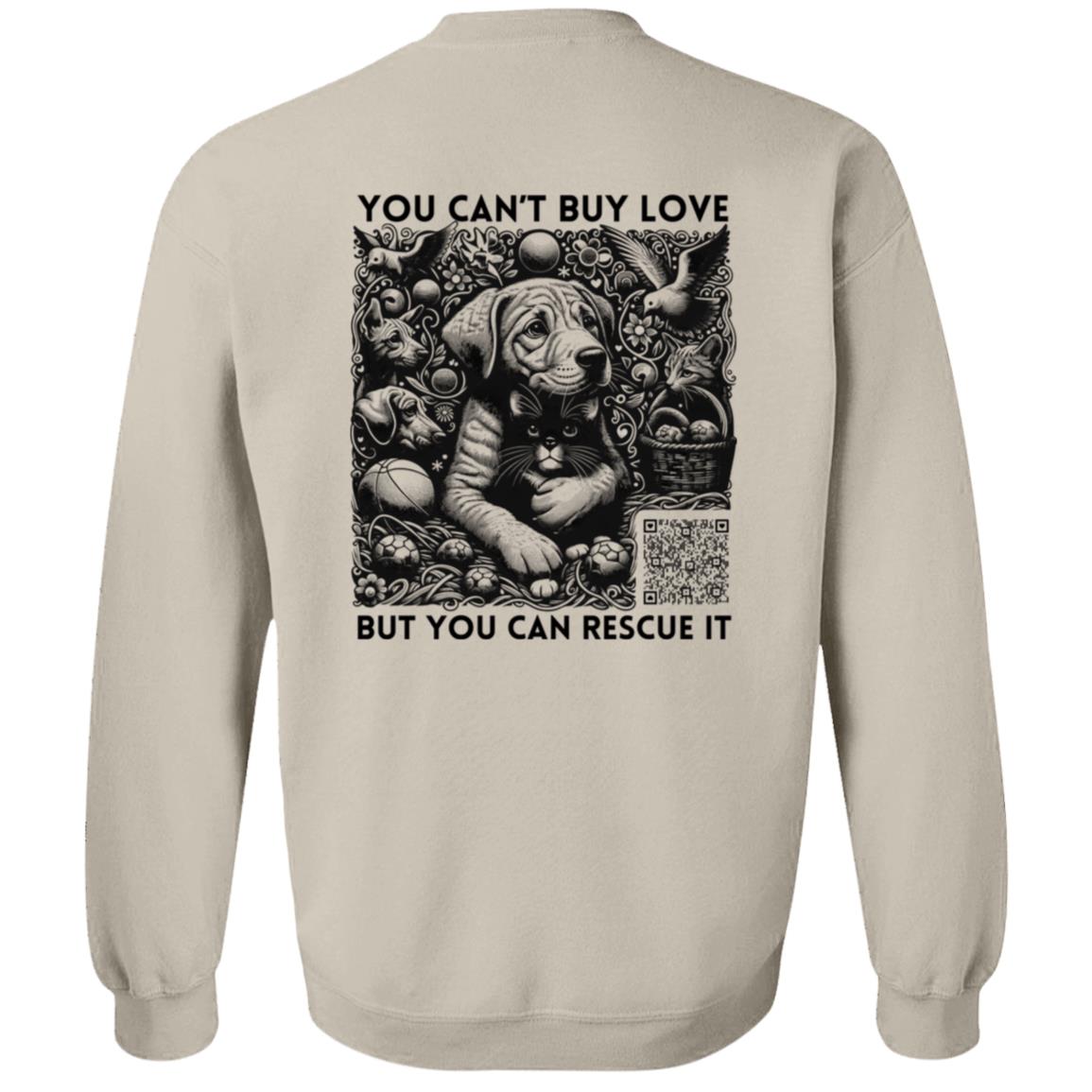 Heartfelt Rescue Crewneck Pullover Sweatshirt - Animal Rescue