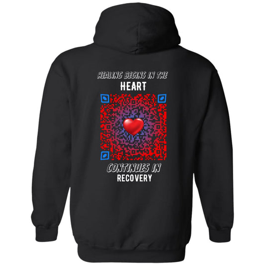 Heartbeat of Recovery Pullover Hoodie - HopeLinks QrClothes