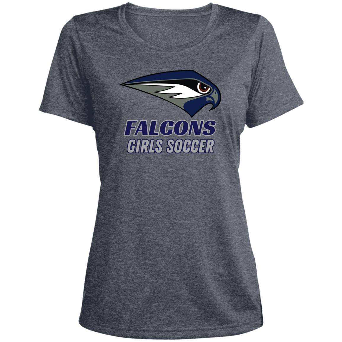 OHS Girls Soccer Heather Scoop Neck Performance Tee