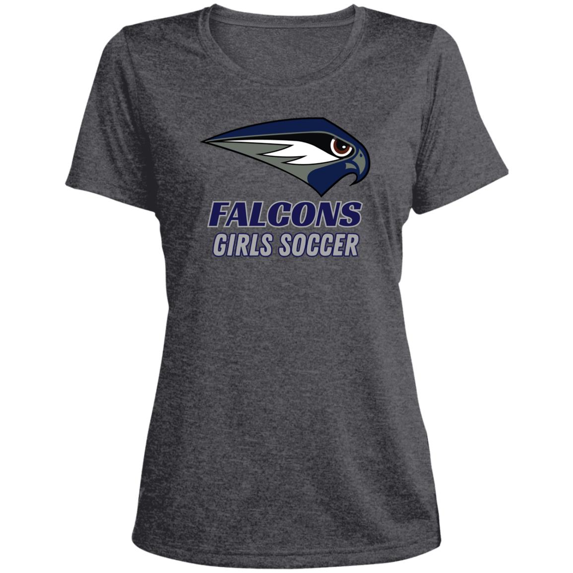 OHS Girls Soccer Heather Scoop Neck Performance Tee