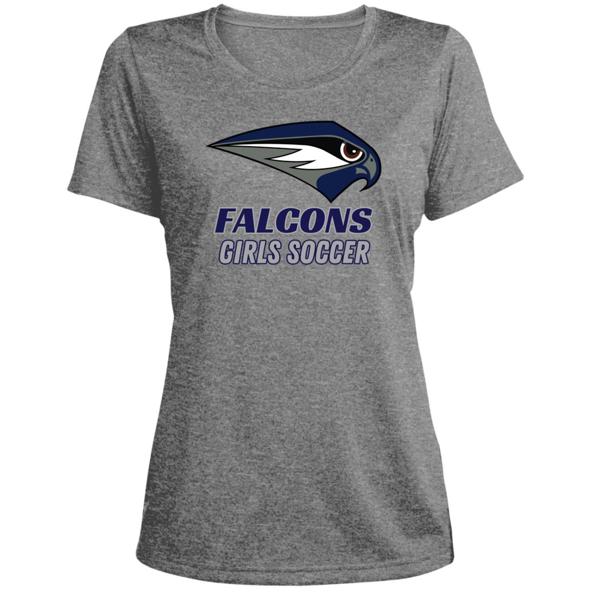 OHS Girls Soccer Heather Scoop Neck Performance Tee